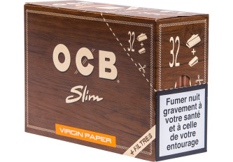 B.32 CAHIERS 32F OCB VIRGIN SLIM + FILTRE