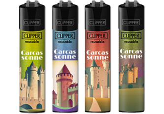 B.48 briquets MY CLIPPER CP11 CARCASSONNE