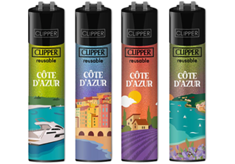 B.48 briquets MY CLIPPER large CP11 COTE AZUR