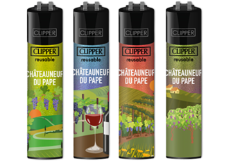 B.48 briquets MY CLIPPER large CP11 CHATEAUNEUF DU PAPE