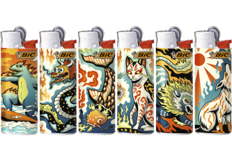 B.50 briquets mini BIC J25 CREATURES