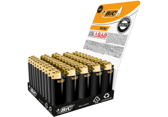 B.50 briquets mini BIC J25 GOLD