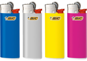 Briquet Bic J25 mini personnalisé pas cher Jaune BIC-2360_003