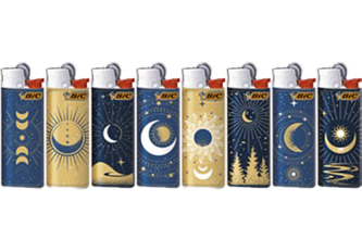 B.50 briquets mini BIC J25 MOON