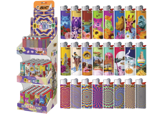 Présentoir briquets BIC REALITY 100xJ26 + 50xJ25