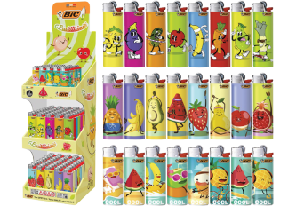 Présentoir briquets BIC FRUITY 100x J26 + 50x J25