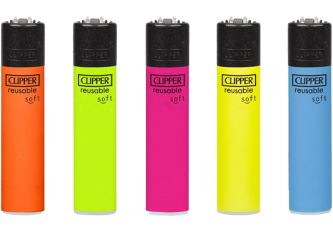 B.48  briquets CLIPPER large SOLID FLUO
