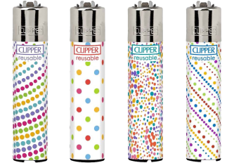 B.48 briquets CLIPPER large SMALL DOTS