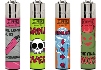 B.48 briquets CLIPPER large VIDEOGAMES 1