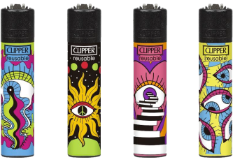 B.48 briquets CLIPPER micro HIPPIE VISIO