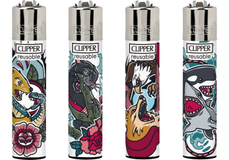 B.48 briquets CLIPPER large BATTLE TATTOO