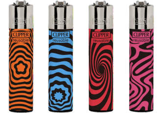 B.48 briquets CLIPPER large GROOV ILUSION