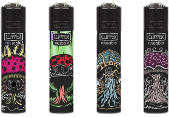 B.48 briquets CLIPPER micro ALIEN MUSH