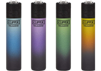 B.48 briquets CLIPPER large BLACK GRADIENT