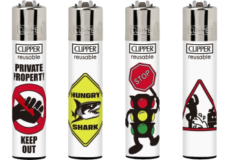 B.48 briquets CLIPPER large SYMBOLS