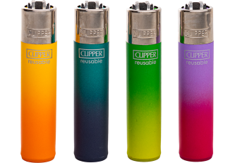 B.48 briquets CLIPPER large METAL GRADIENT