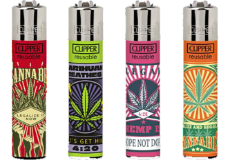 B.48 briquets CLIPPER large JUSTICE CBD
