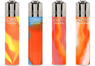 B.48 briquets CLIPPER large ORANGE NEBULA