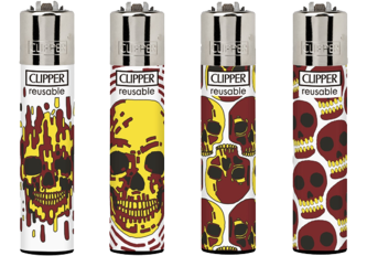 B.48 CLIPPER large SKULL FIRE