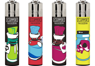 B.48 briquets CLIPPER large GAME TRICKS