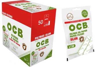 B.50 sachets 150 filtres OCB SLIM Papier