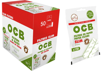 B.50 sachets 150 filtres OCB SLIM Papier