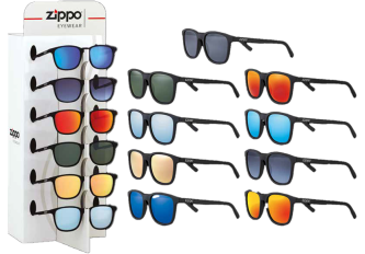 DIsplay 9 lunettes solaires ZIPPO