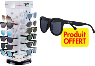 Présentoir 24+1 lunettes solaires polarisées ZIPPO