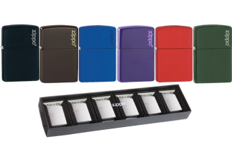 Lot 6 briquets ZIPPO COLOR+LOGO