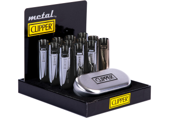 P.12 briquets CLIPPER métal silver