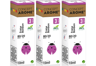 3xFL 80/20 FRAISE BONBON 03MG