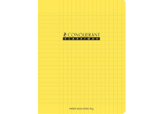 CAHIER 17x22 48P SEYES POLYPRO JAUNE