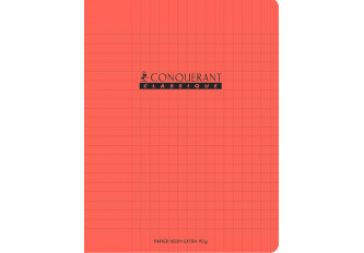 CAHIER 17x22 48P SEYES POLYPRO ROUGE