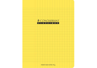 CAHIER 17x22 96P SEYES POLYPRO JAUNE