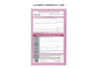 Lot de 2 Contrats location habitation vide