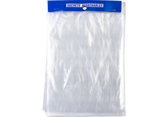 Liasse 100 sacs plastique transparent 17x22cm  50microns