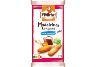 C.20 sachets madeleines longues natures 80gr Saint Michel