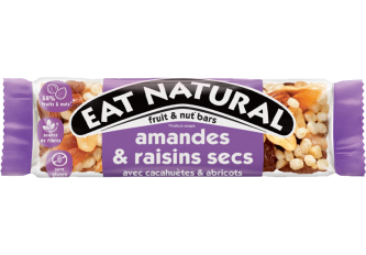 B.12 barres EAT NATURAL Amandes, Raisins, Cacahuètes & Abricots