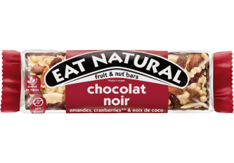 B.12 barres EAT NATURAL Chocolat noir, Amandes, Raisins, Noix de coco