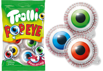 C.21 sachets 75gr TROLLI POP EYE