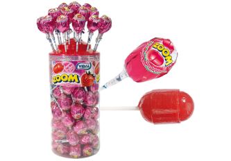 Tubo 50 Sucettes ZOOM fraise