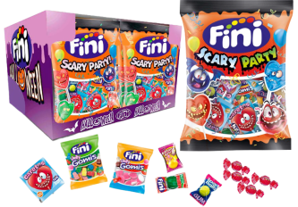 Présentoir 18 sachets SCARY PARTY 180gr FINI