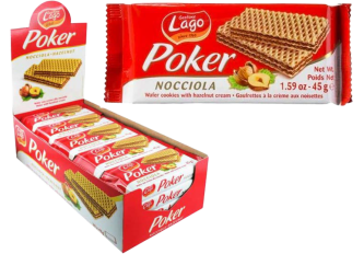 B.20 gaufrettes POKER NOISETTE