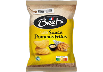 C.10 sachets de chips BRETS  125gr Sauce Pommes frites