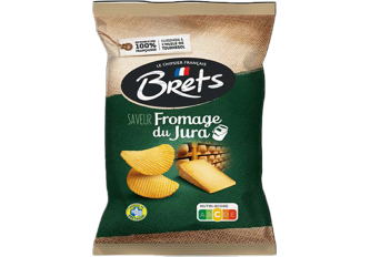 C.10 sachets de chips BRETS  125gr  Fromage du Jura