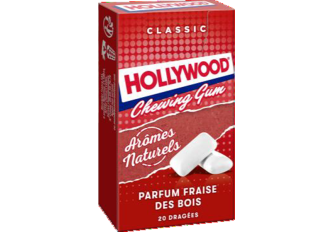 B.20 étuis 20 dragées HOLLYWOOD Fraise