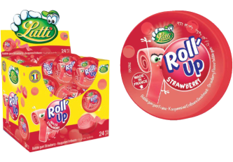 B.24 GUM ROLL UP fraise
