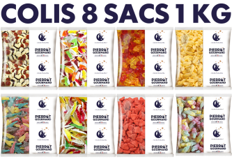 Colis 8 sacs 1kg PIERROT GOURMAND