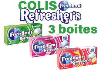 Colis 3 boites FREEDENT REFRESHERS