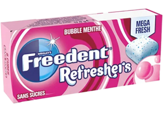 B.24 étuis FREEDENT REFRESHERS Bubble Menthe